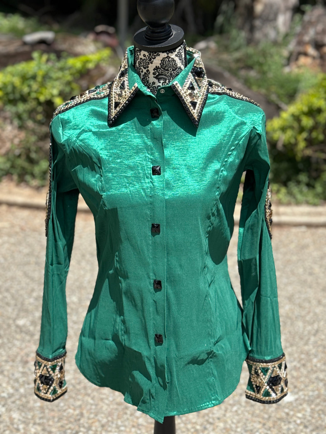 Bling Show Shirt - Emerald Green