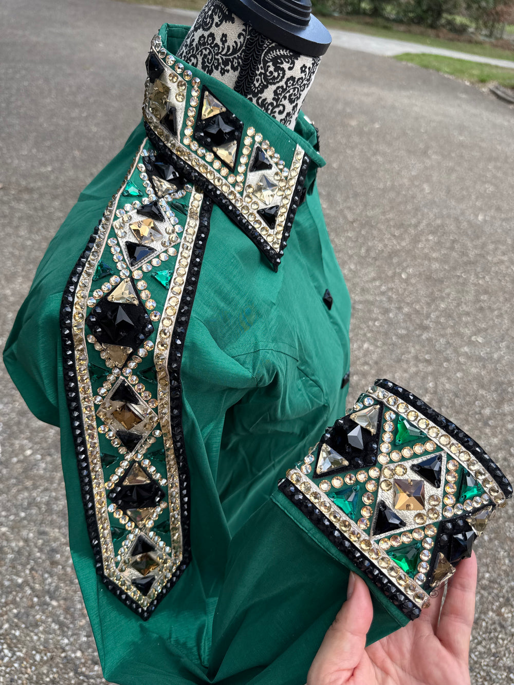 Bling Show Shirt - Emerald Green