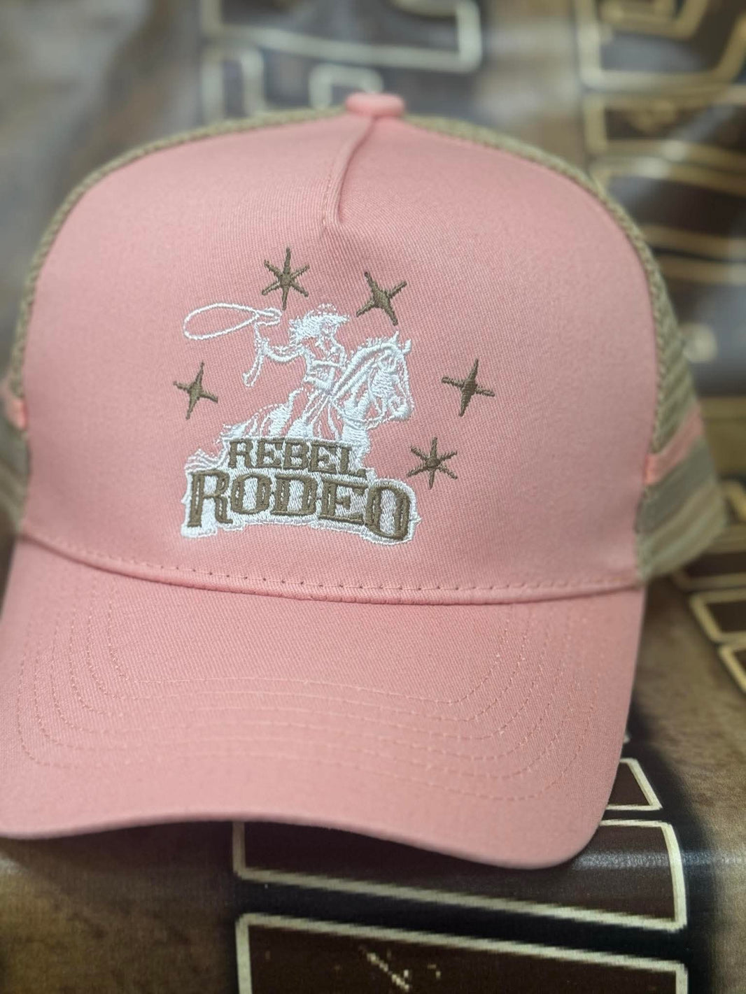 RR Trucker Cap - Ponytail Pink & Beige
